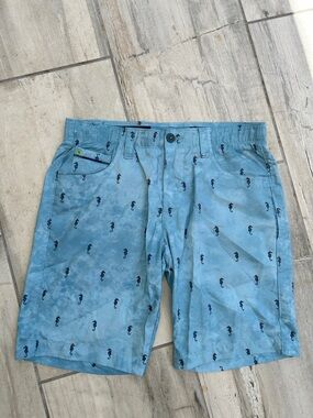 Worn once!- WILLIAM MURRAY GOLF Straight Fit ‘I See Horses’ Shorts w/Grip Waist
